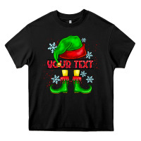 Black Elf Your Text Heavy Core Tee - CowhideDigitalArt