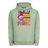 Pigment Oil Green girls just wanna have  funds Urban Hoodie - texasbilliewilder
