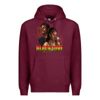 Burgundy afro black love matters Premium Hoodie - texasbilliewilder