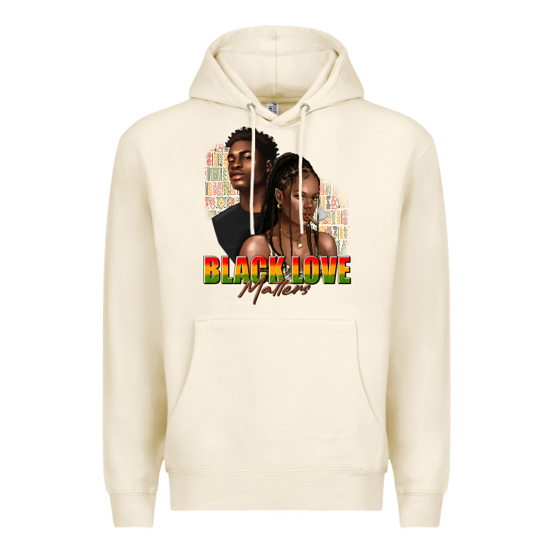 Afro Black Love Matters Premium Hoodie by texasbilliewilder | Teevron