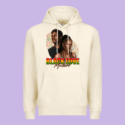Afro Black Love Matters Premium Hoodie Designed By Texasbilliewilder