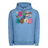 Pigment Pebble Blue god is good Urban Hoodie - texasbilliewilder