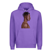 Purple afro black man Premium Hoodie - texasbilliewilder
