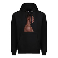 Black afro black man Premium Hoodie - texasbilliewilder