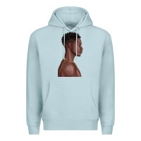 Blue Mist afro black man Premium Hoodie - texasbilliewilder