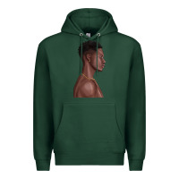 Sports Green afro black man Premium Hoodie - texasbilliewilder