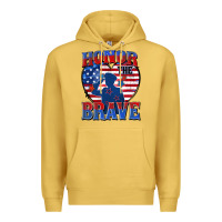 Antique Gold honor the brave Premium Hoodie - Zillion Design Studio
