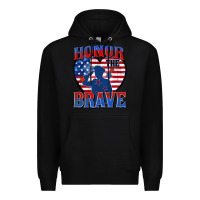 Black honor the brave Premium Hoodie - Zillion Design Studio