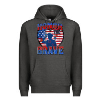 Charcoal Heather honor the brave Premium Hoodie - Zillion Design Studio