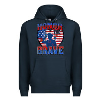 Navy honor the brave Premium Hoodie - Zillion Design Studio