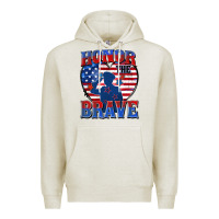 Oatmeal Heather honor the brave Premium Hoodie - Zillion Design Studio
