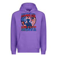 Purple honor the brave Premium Hoodie - Zillion Design Studio