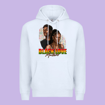 Afro Black Love Matters Premium Hoodie Designed By Texasbilliewilder