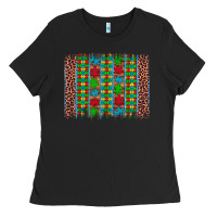 Black autism awareness leopard puzzle brush stroke Ladies Tee - Artiststas