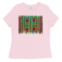 Bubblegum Pink autism awareness leopard puzzle brush stroke Ladies Tee - Artiststas