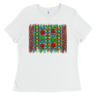 White autism awareness leopard puzzle brush stroke Ladies Tee - Artiststas