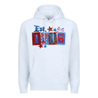 White est 1776 Premium Hoodie - Zillion Design Studio