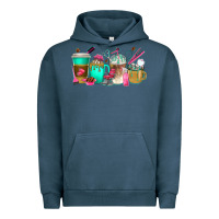 Pigment Midnight Navy hair hustler coffee cups Urban Hoodie - texasbilliewilder