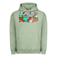 Pigment Oil Green hair hustler coffee cups Urban Hoodie - texasbilliewilder