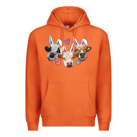 Carrot Easter Cows With Bunny Ears Premium Hoodie - RanaPortraitStore