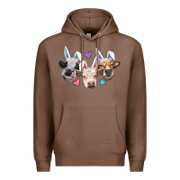Chestnut Easter Cows With Bunny Ears Premium Hoodie - RanaPortraitStore
