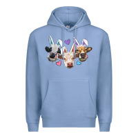 Colony Blue Easter Cows With Bunny Ears Premium Hoodie - RanaPortraitStore