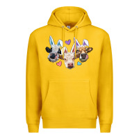 Lemon Easter Cows With Bunny Ears Premium Hoodie - RanaPortraitStore