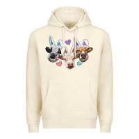 Sandshell Easter Cows With Bunny Ears Premium Hoodie - RanaPortraitStore