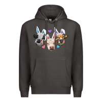 Smoke Easter Cows With Bunny Ears Premium Hoodie - RanaPortraitStore