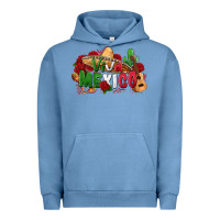 Pigment Pebble Blue viva mexico Urban Hoodie - Zillion Design Studio