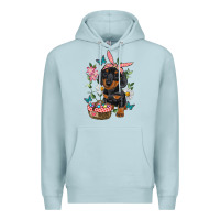 Blue Mist Easter Dachshund Premium Hoodie - RanaPortraitStore