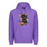 Purple Easter Dachshund Premium Hoodie - RanaPortraitStore