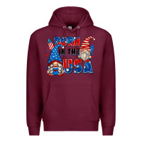 Burgundy born in the usa Premium Hoodie - Zillion Design Studio