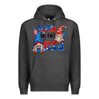 Charcoal Heather born in the usa Premium Hoodie - Zillion Design Studio