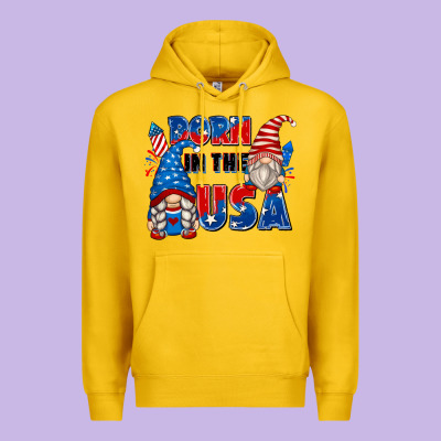 Born In The Usa Premium Hoodie Designed By Zillion Design Studio