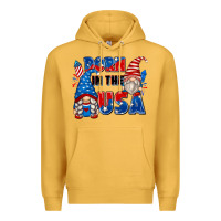 Mustard born in the usa Premium Hoodie - Zillion Design Studio