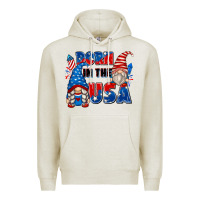 Oatmeal Heather born in the usa Premium Hoodie - Zillion Design Studio