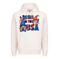 Pale Pink born in the usa Premium Hoodie - Zillion Design Studio