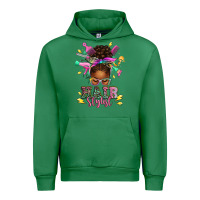 Emerald hair stylist afro messy bun Urban Hoodie - texasbilliewilder