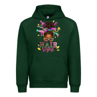 Forest Green hair stylist afro messy bun Urban Hoodie - texasbilliewilder