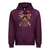 Mauve Wine hair stylist afro messy bun Urban Hoodie - texasbilliewilder