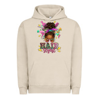 Pigment French Oak hair stylist afro messy bun Urban Hoodie - texasbilliewilder