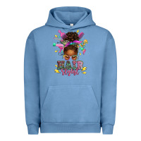 Pigment Pebble Blue hair stylist afro messy bun Urban Hoodie - texasbilliewilder