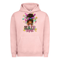 Pigment Salmon hair stylist afro messy bun Urban Hoodie - texasbilliewilder