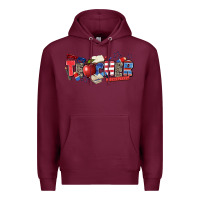 Burgundy American teacher Premium Hoodie - Zillion Design Studio