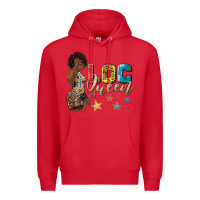 Red afro woman loc queen Premium Hoodie - texasbilliewilder