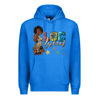 True Royal afro woman loc queen Premium Hoodie - texasbilliewilder