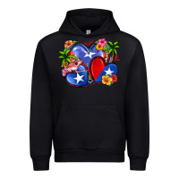 Black puerto rico hearts Urban Hoodie - Zillion Design Studio