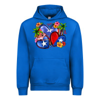 Cobalt puerto rico hearts Urban Hoodie - Zillion Design Studio
