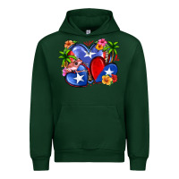 Forest Green puerto rico hearts Urban Hoodie - Zillion Design Studio